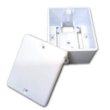 Imagem de Kit 10 Caixa Sobrepor Sistema X com Placa Cega p/ Cftv Balun Passagem 