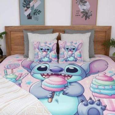 Imagem de Jogo de Lençol Queen Lilo e Stitch Doce - Art Personalize
