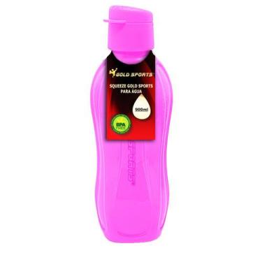 Imagem de Garrafa Squeeze Gold Sports Resistente - BPA FREE 900ml, Rosa, Unissex