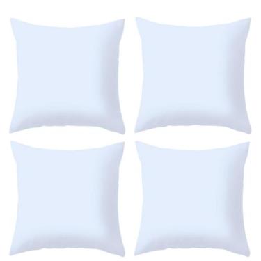 Imagem de Kit 4 Capas Lisas Varias Cores Sala Sofá Luxo - Gabi Flor, Branco