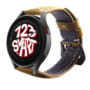Imagem de Pulseira de Couro para Galaxy Watch 5 Watch5 Pro 40mm 44mm 45mm - Bege