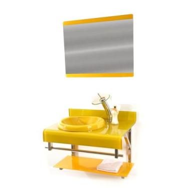 Imagem de Gabinete Vidro Banheiro Estilo Choppin Full Inox Cores - Cubas e Gabin