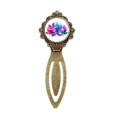 Imagem de Marca Página Flor de Lótus Arco Íris - RECANTO ASTRAL