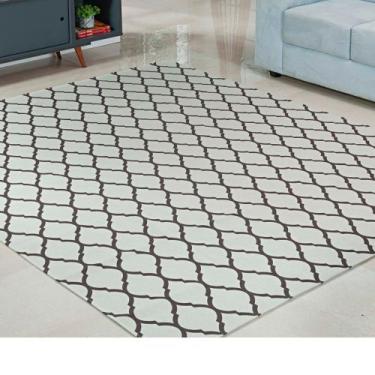 Imagem de Tapete Sala 2.00m x 1.40m Jacquard Tecido Antiderrapante - Mercadão do