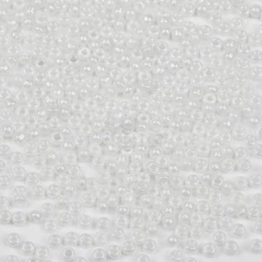 Imagem de LEECOON Miçangas de sementes brancas de 3 mm, 100 gramas, cerca de 3500 peças, tamanho 8/0, pequenas contas de sementes para fazer colar, pulseira, brinco, joias