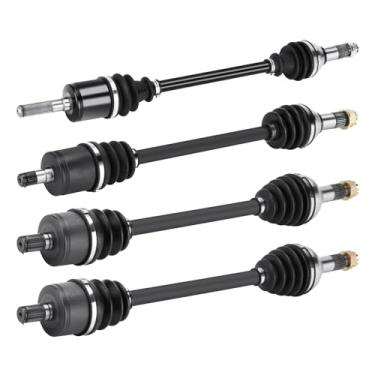 Imagem de Youxmoto 2 eixos dianteiros + 2 traseiros CV adequados para Can-Am Defender HD5 HD7 HD8 HD9 HD10 (XT DPS XT-P MAX) 2016 2017 2018 2019 2020 2021 2022; 4340 Chromoly Steel CV Axle Drive Half Shaft