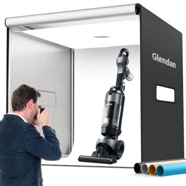 Imagem de Cabine fotográfica Glendan de 81 x 81 cm, cabine de fotos grande com 3 painéis de luz, 792 pontos de luz LED, CRI > 95, kit de estúdio fotográfico profissional com 4 fundos coloridos para fotografia