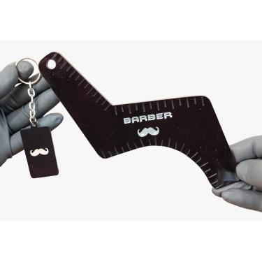 Imagem de Pente Alinhador Modelador Barba Boomerang Acrílico Preto