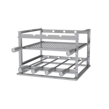 Imagem de Suporte Alvenaria P/ Churrasco Inox C/4 Espetos Tela Moeda 49cm - Lide