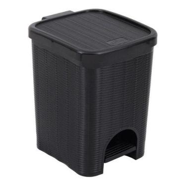 Imagem de Lixeira De Plástico Multiuso - 12 Litros - Nitron, Preto