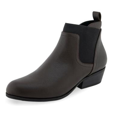 Imagem de Aerosoles Bota feminina de cano curto Caddie, Couro sintético granulado Java, 10 Wide