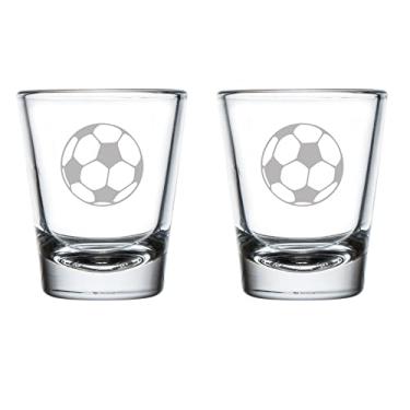Imagem de MIP Conjunto de 2 copos de shot de bola de futebol de 50 ml