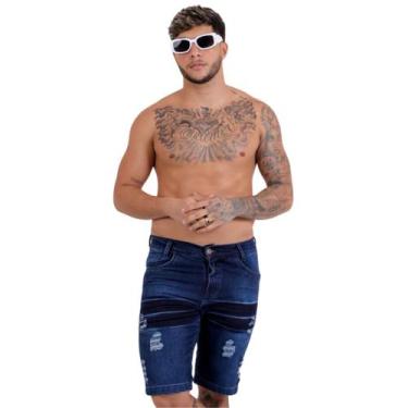 Imagem de Bermuda Jeans Masculina Destroyed: Autenticidade - Fortaleza Jeans, 40