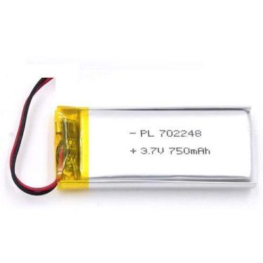 Imagem de 1 Unidade 702248 3,7v 750mah 7mm X 22mm X 48mm 2 Fios - - KMIG