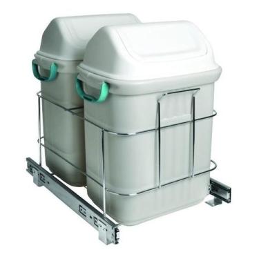 Imagem de Lixeira Dupla 19litros Deslizante Armários Sob Medida - Masutti Copat