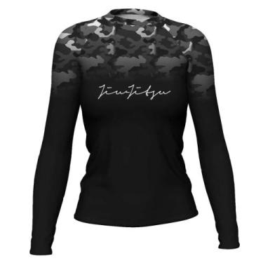 Imagem de Rash Guard Jiu Jitsu Feminina Atlética Esportes, Preto, G