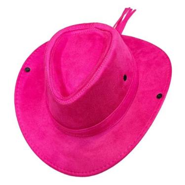Imagem de Chapéu Country Rodeio Festa Cowboy Boiadeira Camurça Moda Unissex - HH