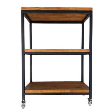 Imagem de Carrinho Auxiliar Industrial Com Rodízios - Ilha Para Cozinha - Ferro 