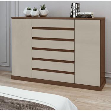 Imagem de Cômoda Vedra 07 Gavetas 02 Portas Com Sapateira – Lopas