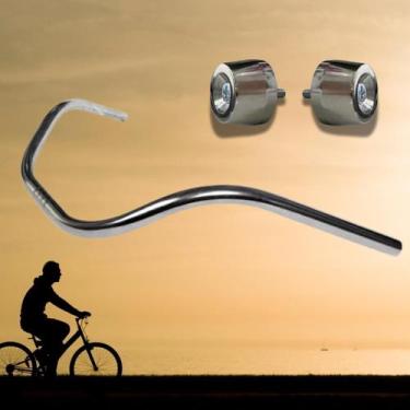 Imagem de Guidão Universal Para Bicicleta Beach Vintage Retrô Praiana Cromado Co