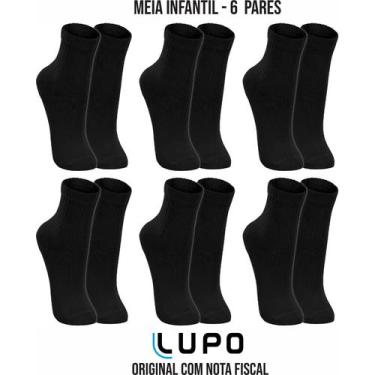 Imagem de Kit 6 Pares Meias Infantil 2727 Menino Menina Lupo Cano Alto Longo, 6 