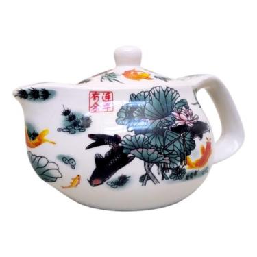 Imagem de Bule Chá Porcelana Oriental Pequeno Infusor Chaleira 250ml - Tokyo Des