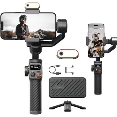 Imagem de Gimbal Estabilizador Portátil de 3 Eixos com Tripé de Aderência para Celular, hohem iSteady M6 Estabilizador de Celular