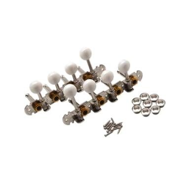 Imagem de Esquirla Cabeças de máquina de afinação de guitarra, 2 peças, chaves de afinação profissionais, mandolin, acessórios para guitarra clássica, Prata