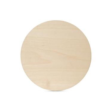 Imagem de Círculos de madeira de 28 cm, 1/8 de polegada de espessura, discos de madeira compensada de bétula, pacote com 3 círculos de madeira inacabados para artesanato, redondos de madeira da Woodpeckers