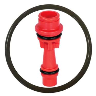 Imagem de Injetor Clack - V3010# 1D - Vermelho - Inclui vedação O-ring da tampa do injetor, parte V3152 - Peças originais originais - Pacote de produtos Soft Water Supply