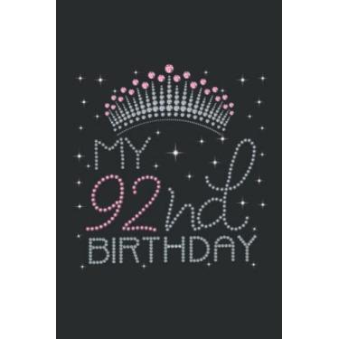 Imagem de My 92Nd Birthday 92 Years Old Pink Crown Gift Nice for Ladies Meme: DOG JOURNAL - 6" x 9", 100 Pages: Wide Ruled Paper Notebook Journal | Pretty Wide ... for Home School College for Writing Notes.