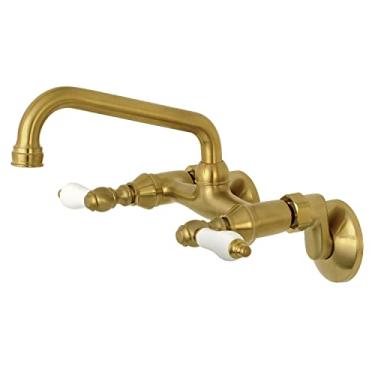 Imagem de Kingston Brass Torneira de cozinha com 2 alças KS513SB, latão escovado