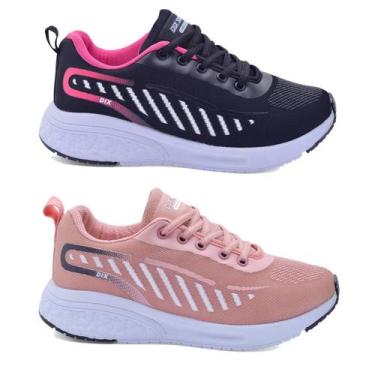 Imagem de Kit  2 Tenis Feminino Academia Caminhada Corrida Confort - Dix, 36, Pr