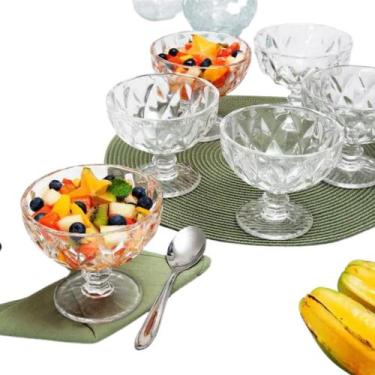 Imagem de Taças P/Sobremesa Moderna 335mL Transparente Diamante - 4un - ECOS, DI