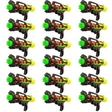 Imagem de Kit Brinquedo piscina Arminha D'agua Pistola de água Grande 41cm praia presente para 18 crianças menino menina 3 anos caixa fechada festas aniversário doações eventos confraternização