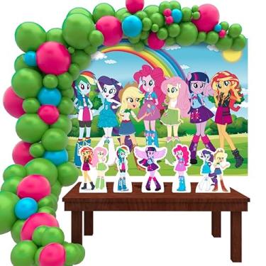 Imagem de Kit Decoração Festa de Aniversário Infantil Equestria Girls MYLP