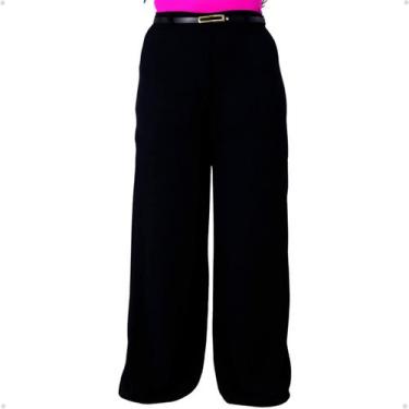 Imagem de Calça Pantalona Feminina Duna Social  Plus Size Wide Leg - 40 Graus, P