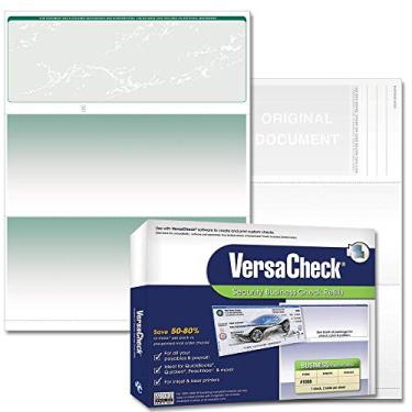 Imagem de VersaCheck Cheques seguros – 1000 cheques de voucher empresarial em branco – Green Prestige – 1000 folhas # 1000 – Check on Top