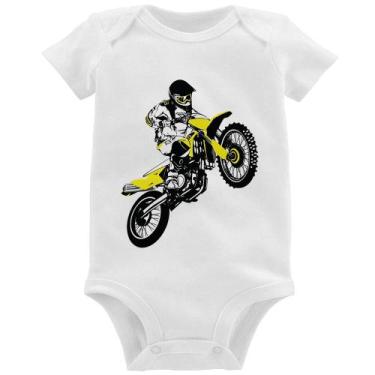 Imagem de Body Bebê Motocross Jump - Foca na Moda, Branco, M