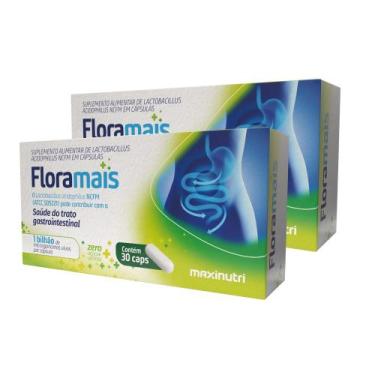 Imagem de Kit 2 Floramais Probiotico Lactobacillus Acidophilus 30 Cáps Maxinutri