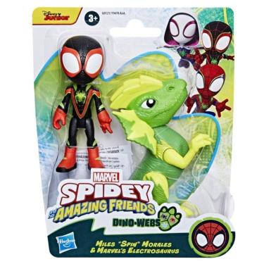 Imagem de Bonecos Marvel Spidey Friends - Miles Spin e Electrosaurus HASBRO