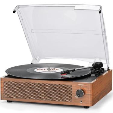 Imagem de Toca-Discos de Vinil Seasonlife Vintage com Alto-Falantes