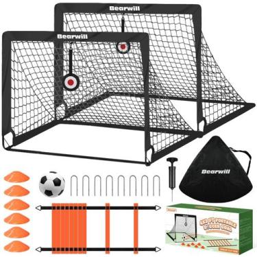 Imagem de Gol de Futebol Infantil Bearwill 4x3 Pés - com Bola, Escada, Cones e A