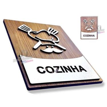 Imagem de Placa decorativa cozinha indicativa em mdf 3mm alto relevo - JJ