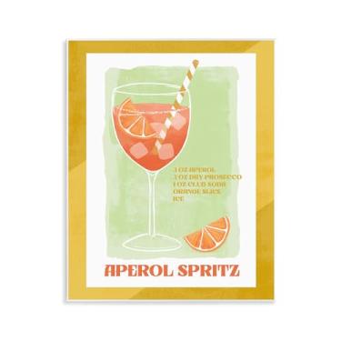 Imagem de Stupell Industries Design de arte retrô Aperol Spritz Recipe Wall Plaque por Deane Beesley, 11 x 14