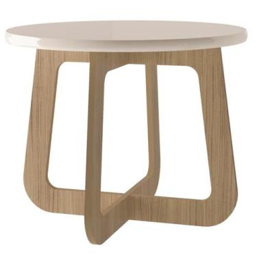 Imagem de Mesa de Centro Para Sala de Estar 59 cm 4551 Off White Carvalho ARLY -