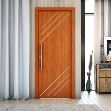 Imagem de Porta De Madeira  Frisada U.V  210cm x 90cm - R30K - AQUI MOVEIS, Mogn