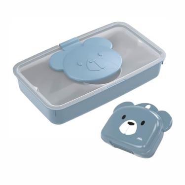 Imagem de Kit Infantil Ludico Porta Lenços Umedecidos Saboneteira Porta Sabonete Ursinho (Urso)