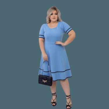 Imagem de Vestido Evangélicas Rodado Gode Confortavel  Moderno Executivo Feminin