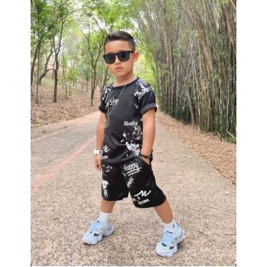 Imagem de Roupa Infantil Masculino Conjunto de Verão Bermuda Com Blusa - Ikaros 